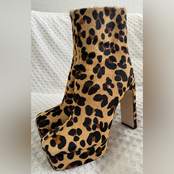 iL Fratellino Rising Star Ankle Booties in Leopard Print Pony Hair Size 38 US 8 - Picture 2 of 14